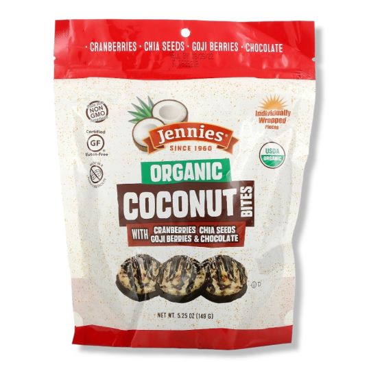 JENNIES COCONUT CRAN GOJI CHIA WRAPPED BITES 5.25 OZ