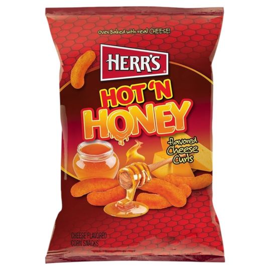 HERRS HOT N HONEY CHEESE CURLS 6 OZ