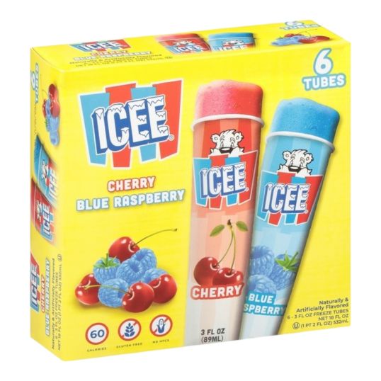 ICEE SQUEEZ ICEE TUBES BLUE RASPBERRY FLOAT 6 CT