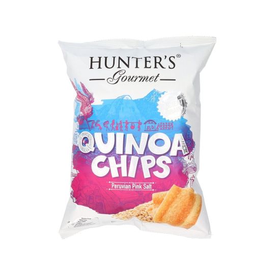 HUNTER'S GOURMET QUINOA CHIPS PERUVIAN SALT 75 GMS