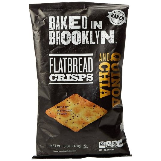 BAKED IN BROOKLYN QUINOA CHIA FLATBREAD CRISPS 6 OZ