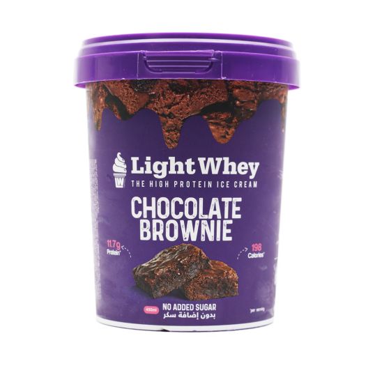 LIGHT WHEY CHOCOLATE BROWNIE ICE CREAM PINT 450 ML