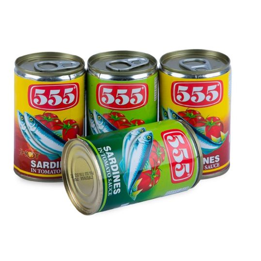 555 SARDINES IN TOMATO SAUCE ASSORTED 4X155 GMS