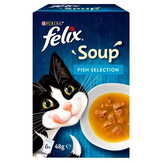 PURINA FELIX SOUP FISH SELECTION 6X48 GMS