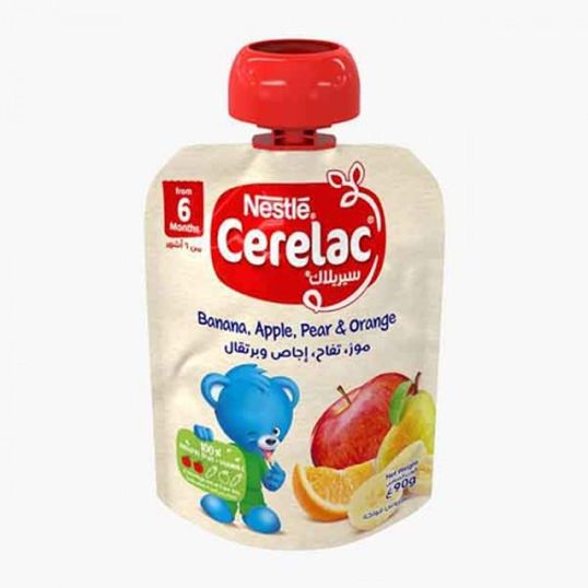 NESTLE CERELAC APPLE BANANA PEAR AND PEACH 90 GMS