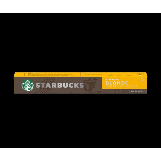 STARBUCKS BLONDE ESPRESSO COFFEE PODS 10 PACK 53 GMS