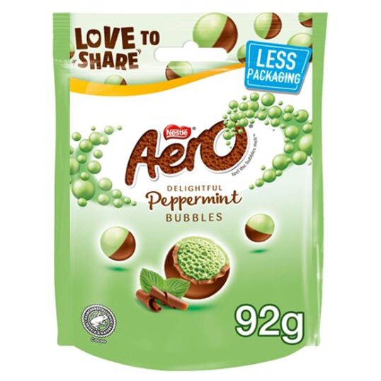 AERO PEPPERMINT BUBBLES 92 GMS