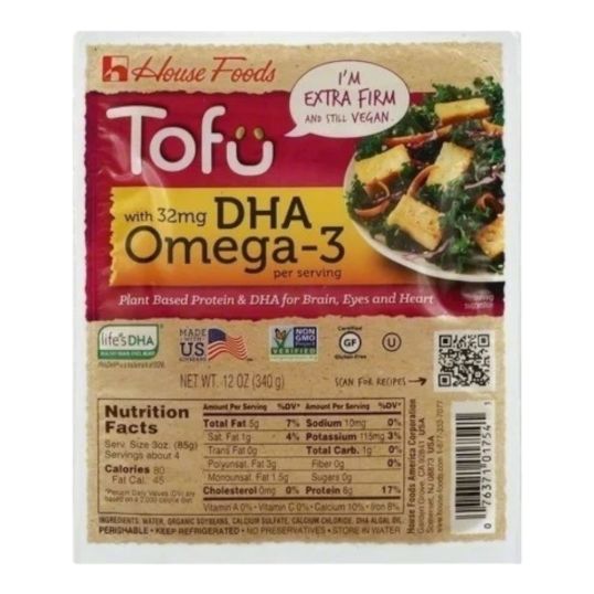 TOFU HOUSE TOFU WITH DHA OMEGA-3 EXTRA FIRM 12 OZ