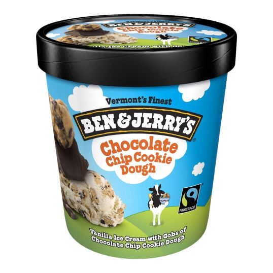 BEN & JERRYS ICE CREAM CHOCO CHIP COOKIE DOUGH PINT