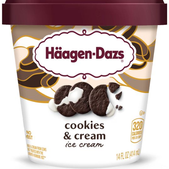 HAAGEN-DAZS COOCKIES & CREAM ICE CREAM 460 ML