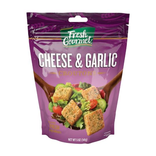 FRESH GOURMET CROUTONS CHEESE AND GARLIC FLAVOR 141 GMS