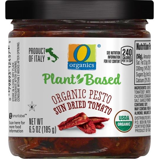 O ORGANIC PESTO SUN DRIED TOMATO 6.5 OZ