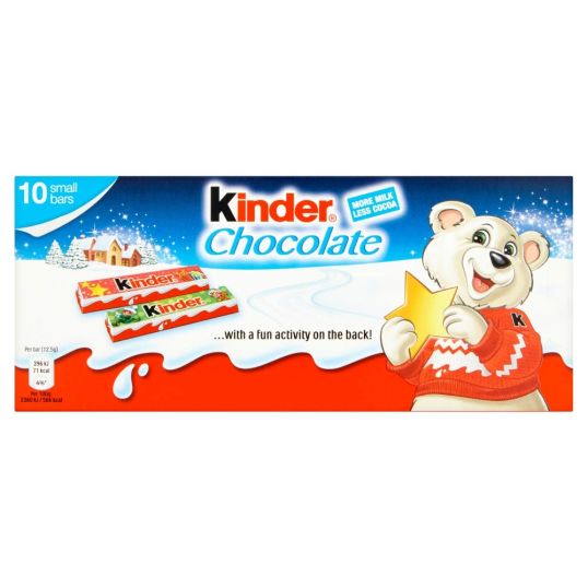 KINDER CHOCOLATE WITH MILKY FILLING 125 GMS