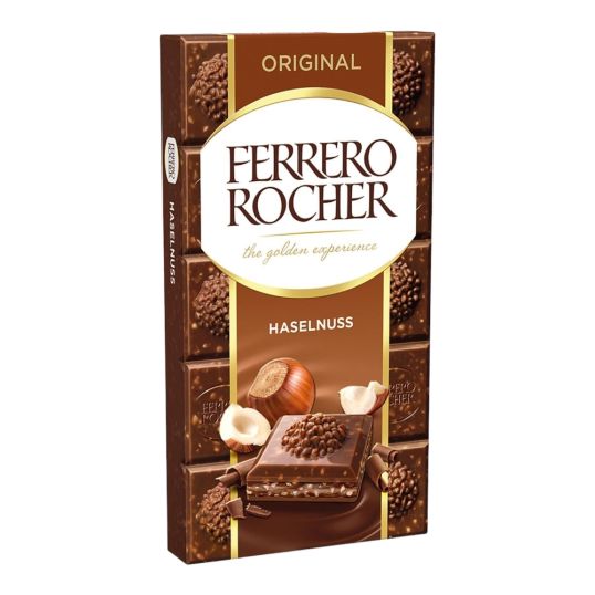 FERRERO ROCHER MILK CHOCOLATE BAR 90 GMS