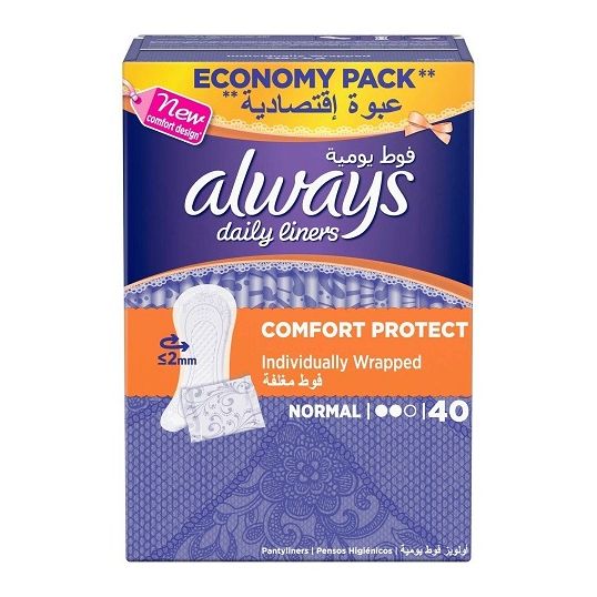ALWAYS PANTY LINER NORMAL IND.WRAPPED 40S