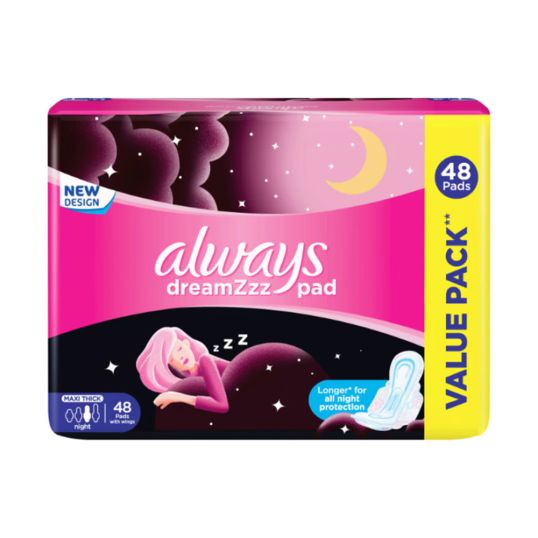 ALWAYS SENSITIVE NIGHT PAD WITH WINGS 48`S 