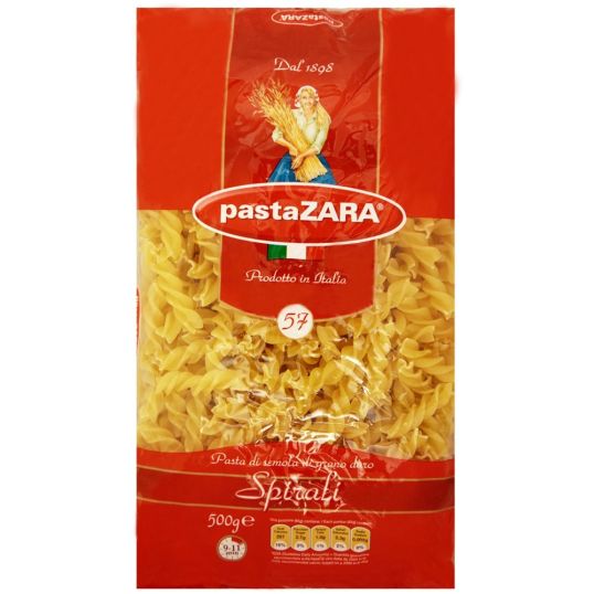 PASTA ZARA SPIRALI PASTA NO.57 500 GMS