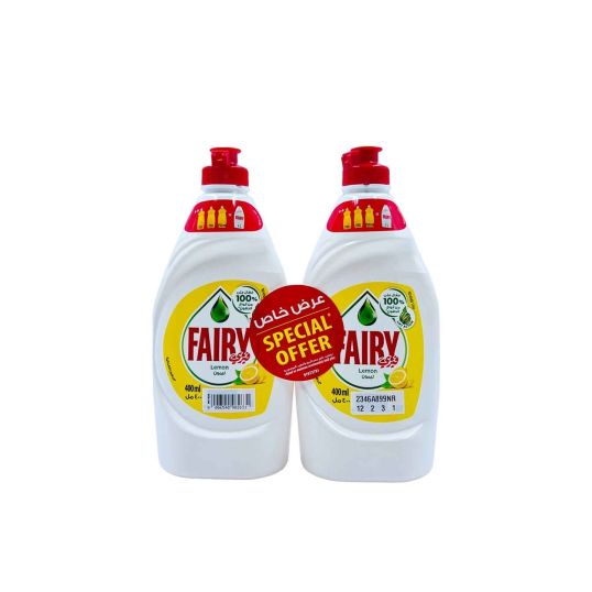 FAIRY LEMON DISH WASH LIQUID 2X400 ML