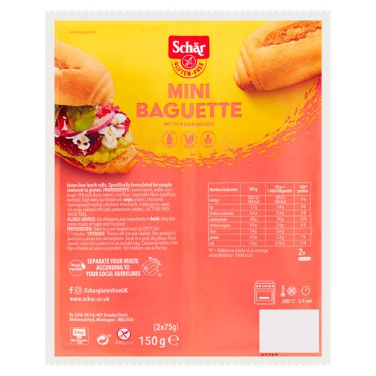 SCHAR GLUTEN FREE MINI BAGUETTE