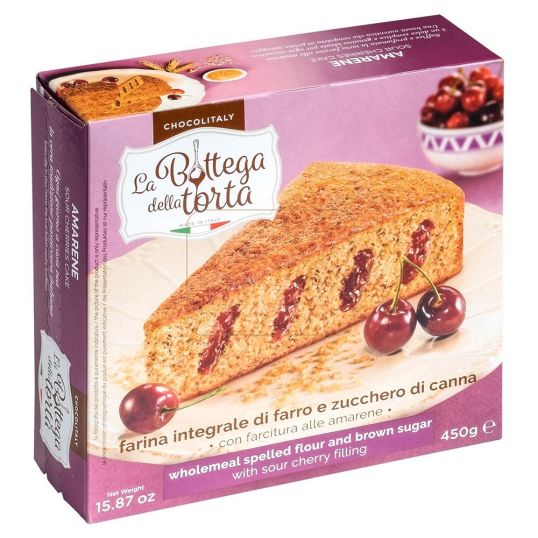 WHOLEMEAL SPELT CHERRY CAKE CHOCOLITALY 450 GMS