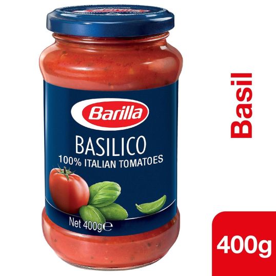 BARILLA BASILICO PASTA SAUCE WITH ITALIAN TOMATO AND BASIL 400 GMS