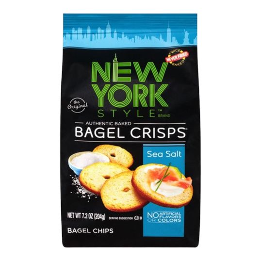 NEW YORK STYLE BAGEL CRISPS SEA SALT 6 OZ