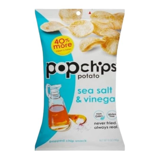 POPCHIPS POT SEA SALT + VINEGAR POPPED CHIP SNACK 5 OZ