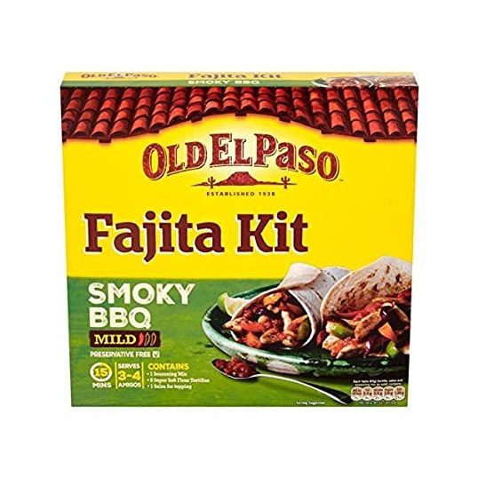 OLD ELPASO BBQ FAJITA KIT SMOKY BBQ 500 GMS