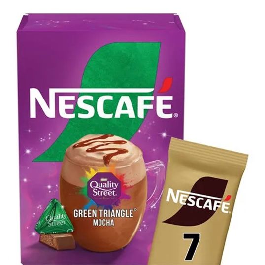 NESCAFE QUALITY STREET GREEN TRIANGLE HAZELNUT FLAVOUR MOCHA 7X19 GMS