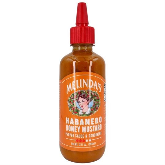 MELINDA'S HABANERO HONEY MUSTARD SAUCE PEPPER SAUCE AND CONDIMENT 12 OZ