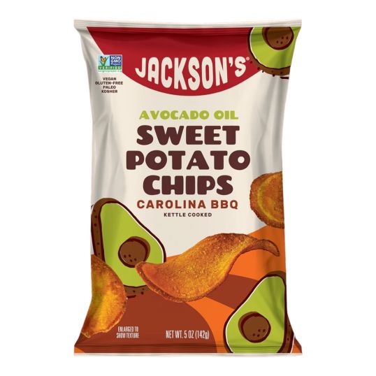 JACKSON CAROLINA BBQ AVOCADO OIL SWEET POTATO CHIPS 5 OZ