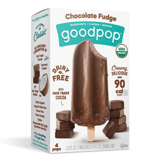 GOOD POP GLUTEN FREE CHOCOLATE FUDGE POPSICLE 4X74 GMS