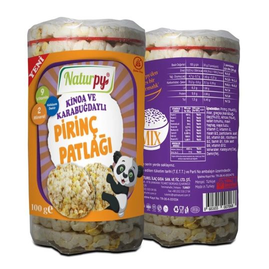 NATURPY QUINOA AND BUCKWHEAT RICE CRUNCH GLUTEN FREE 100 GMS