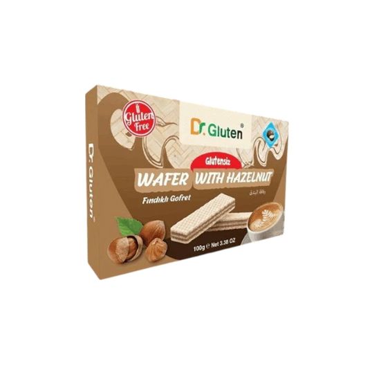 DR GLUTEN WAFER WITH HAZELNUT GLUTEN FREE 100 GMS
