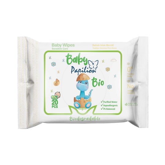 PAPILION TRAVEL WIPE BABY BIO DISPLAY 20'S