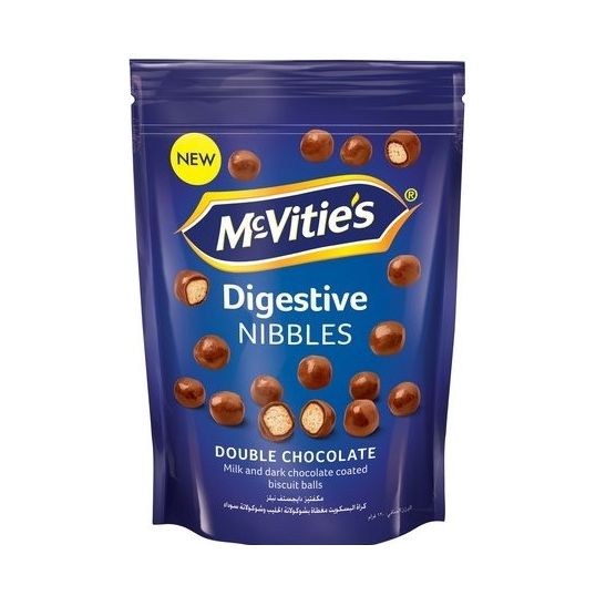 MCVITIES DIGESTIVE NIBBLES DOUBLE CHOCOLATE 110 GMS