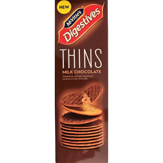 MCVITIES DIGESTIVE THINS MILK CHOC 150 GMS