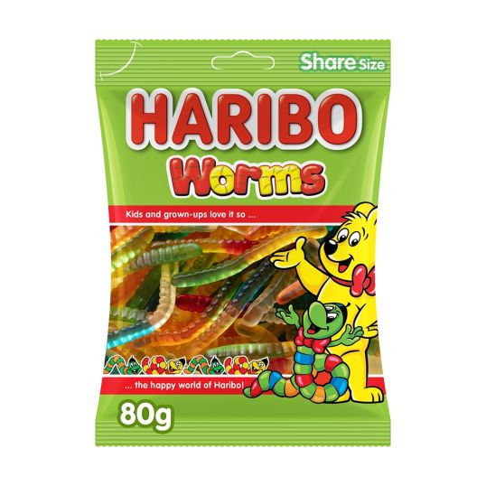 HARIBO WORMS 80 GMS