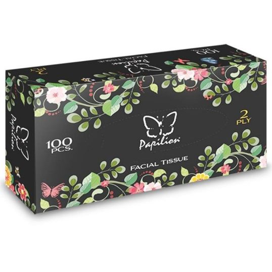 PAPILION FLOWER BOX FACIAL TISSUE 100'S