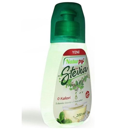 NATURPY GLUTEN FREE LIQUID STEVIA 200 GMS