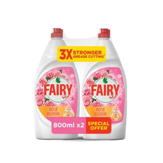 FAIRY ROSE BLOOM DISHWASHING LIQUID 2X800 ML