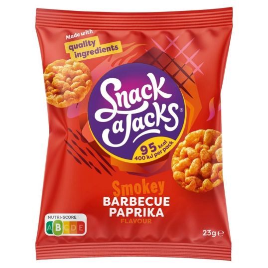SMUCKER SNACK A JACKS RICE BBQ PAPRIKA 23 GMS