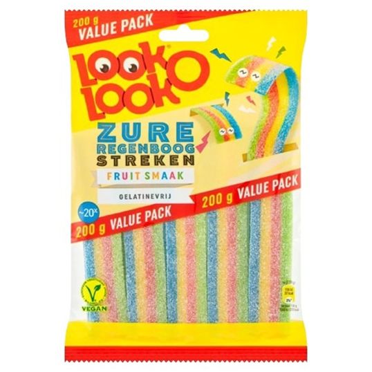 LOOK O LOOK SOUR MATS RAINBOW 200 GMS