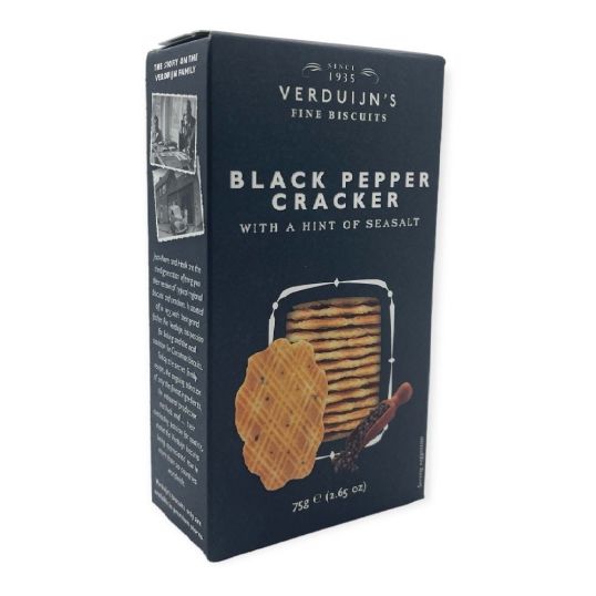 VERDUIJN'S BLACK PEPPER AND SEA SALT CRACKERS 75 GMS