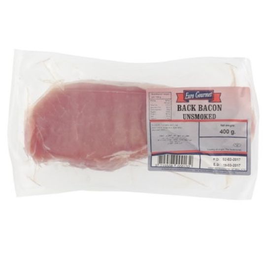 EUROGOURMT GREEN BACK BACON 200 GMS (CONTAINS PORK)