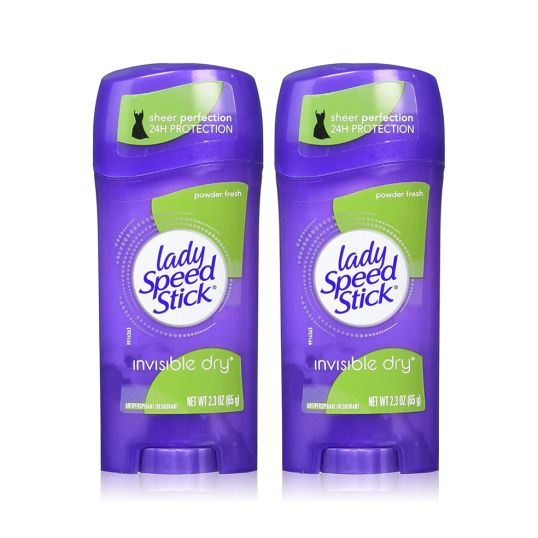 CP-LADY SPEED STICK INVISBLE DRY POWDER FRESH 2X65 GMS