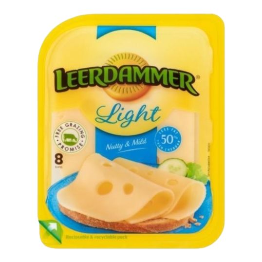 LEERDAMMER LIGHT CHEESE SLICES 160 GMS