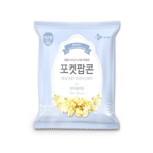 CJ ITS WELL POPKET WHITEBLOSSOM FLAVR POPCORN 25 GMS