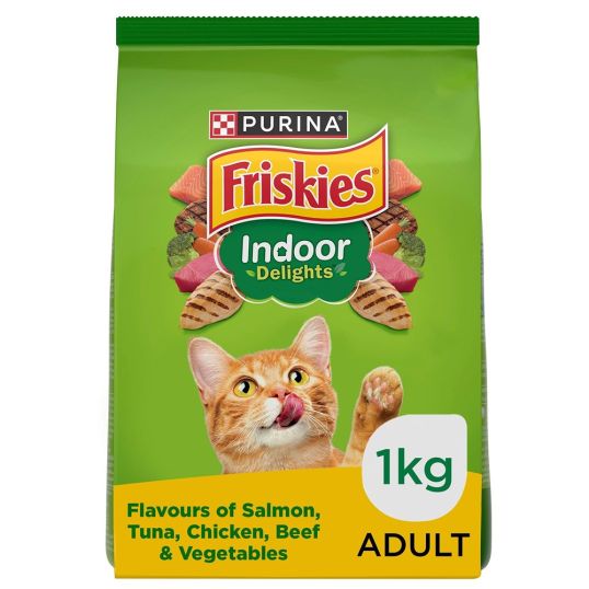 FRISKIES ADULT INDOOR DELIGHTS DRY CAT FOOD BAG 1 KG
