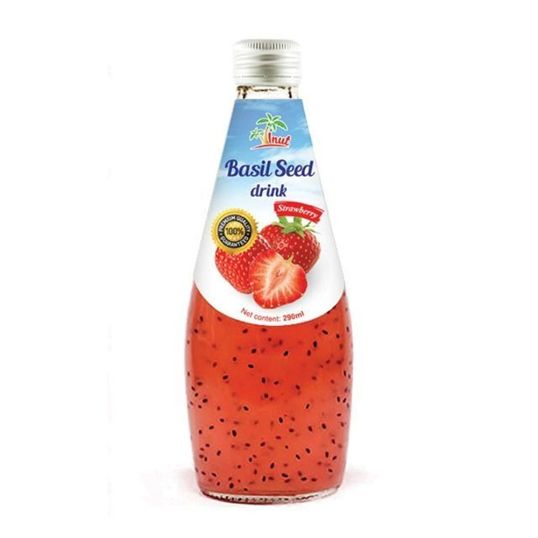 PURE COOL BASIL SEED DRINK STRAWBERRY 290 ML